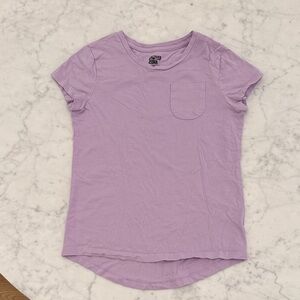 Spotted Zebra Girls Lavender Pocket T-Shirt Size 10 Soft Cotton Tee